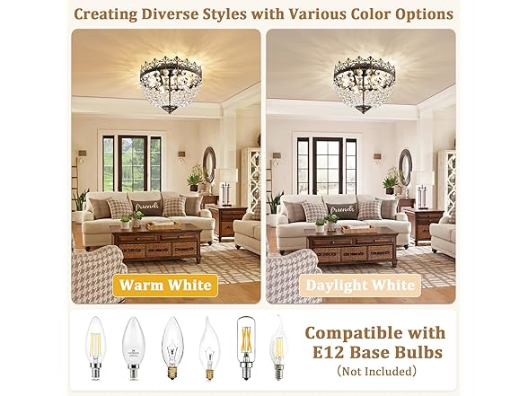 VerRon 4-Light K9 Crystal Chandelier