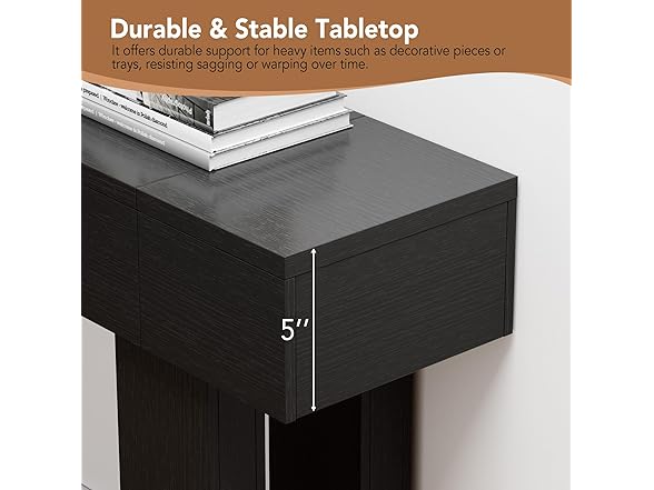 Black 63 Inch Long Console Table