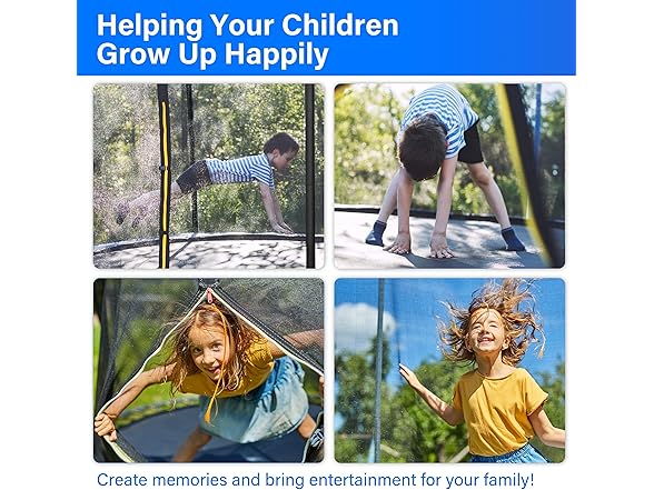 YSSOA 12FT Recreational Trampoline w/ Safety Enclosure
