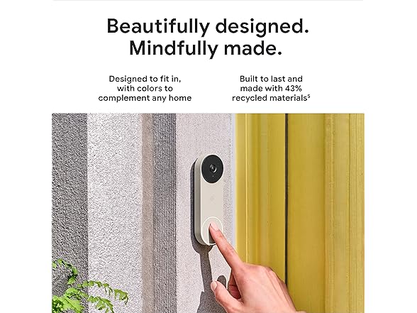 (NEW) Google Nest Doorbell (Wired, 2nd Gen)