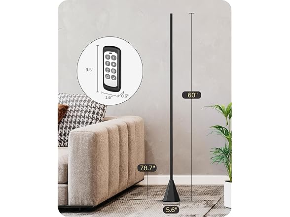 Black LED Floor Lamp