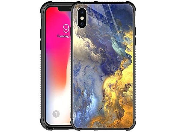 CARLOCA iPhone Xs MAX Case, Yellow Colorful