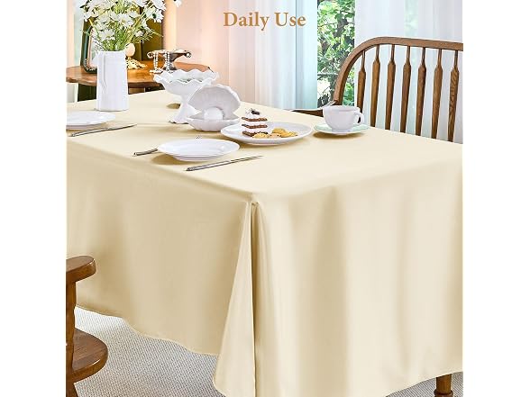 4 Pack Satin Tablecloth 58x102 Inches