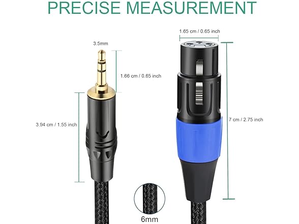 XLR to 3.5mm Microphone Cable