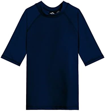 Kanu Surf Little Boys' Toddler Fiji UPF 50+ Sun Protective Rashguard, Navy, 4T