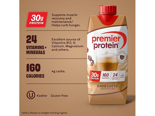 Premier Protein Energy Cafe Latte 12 Pack