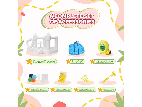 White Inflatable Bounce House