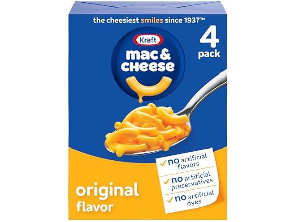 Kraft Mac & Cheese, 4pk