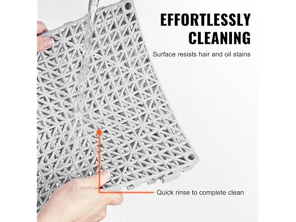 Interlocking Tile 55PCS Grey, Drainage Tiles 12"