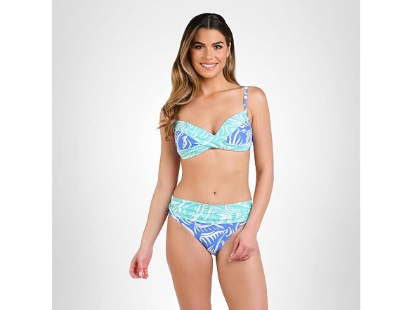 La Blanca Women (8) Over Shoulder Wrap Bikini Top