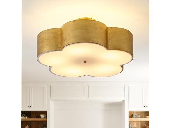 Parrot Uncle BBC3004 Small Gold Modern Farmhouse Chandeli