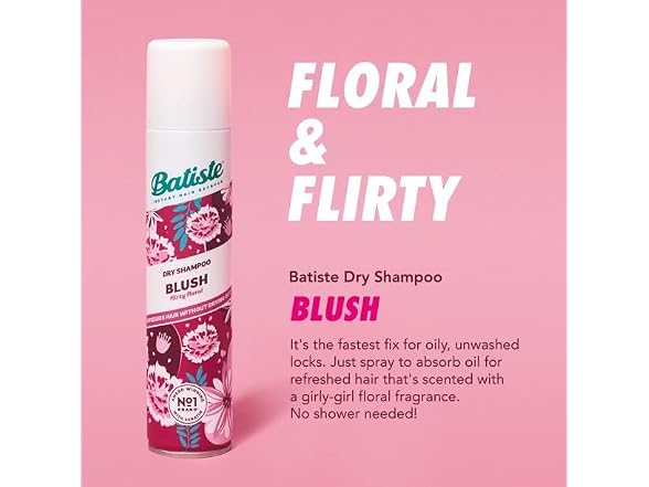 Batiste Dry Shampoo, Blush Fragrance, 6.73 Ounce