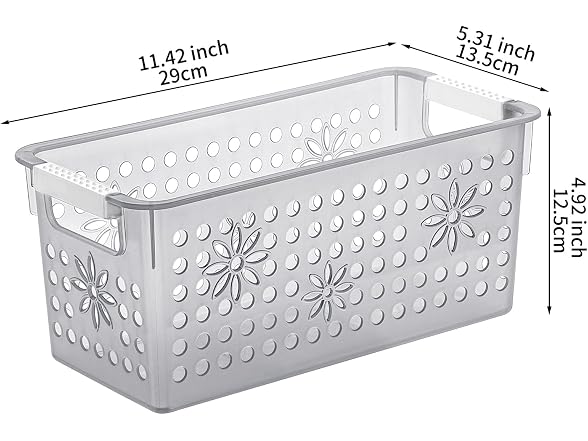 Cetomo Plastic Storage Box Clear Black, 6 Pack