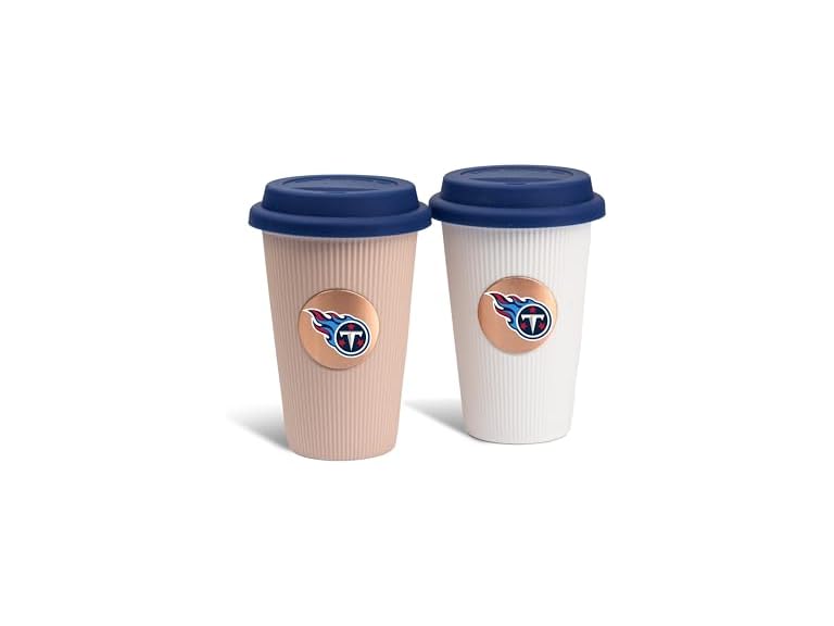 The Memory Company NFL Premium 2-Pack 12oz Ceramic Barista Cups – Officially Licensed Team Logo Coffee Mug Set