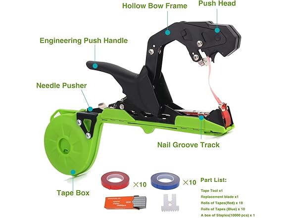 Plant Tying Machine & Garden Tape Gun