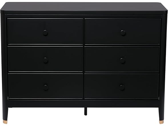 Little Seeds Aster 6-Drawer Dresser, Black