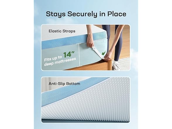 Marsail King Size Memory Foam Mattress Topper