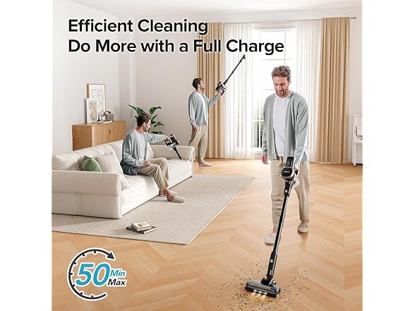 Cordless Vacuum Cleaner, Max 50 Mins