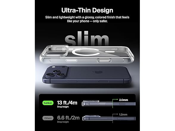 Belkin Belkin for iPhone 17 Pro Max Case, Clear
