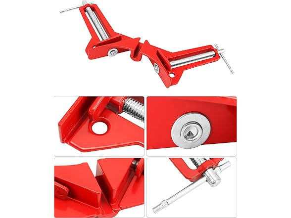 90° Corner Clamp 8Pk Aluminum Red