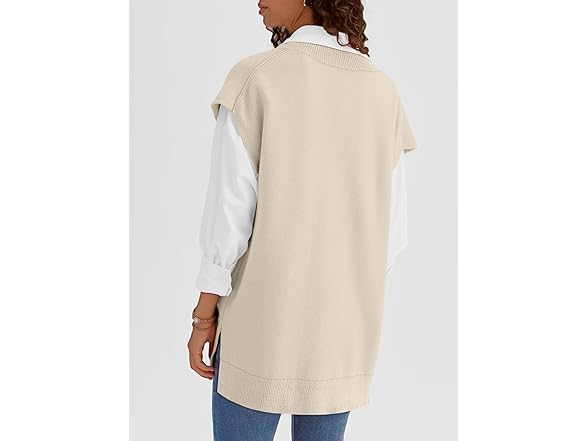 Lillusory V Neck Long Cardigan Vest