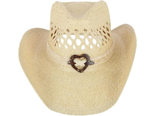 CTM Women's Western Straw Cowboy Hat