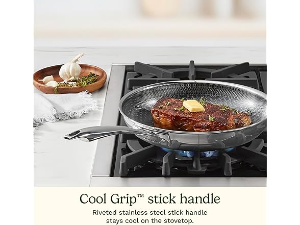 Cuisinart FusionElite+ Hybrid Tri-Ply Stainless Steel 10 Inch Skillet