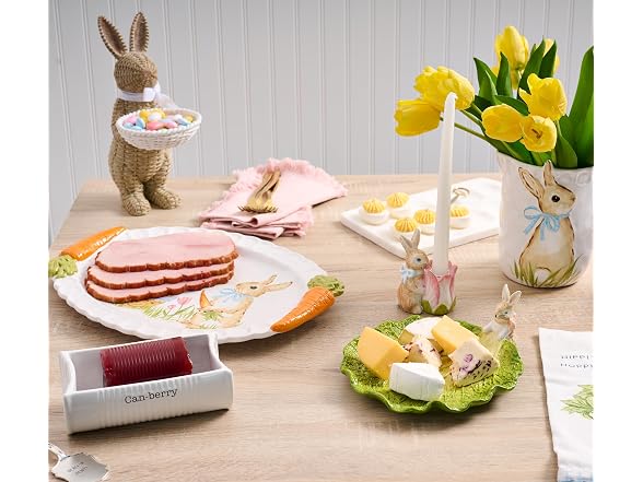 Mud Pie Easter Bunny Cabbage Platter
