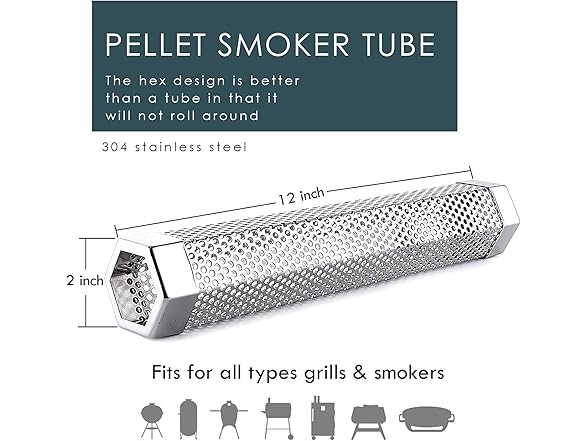 Smoke Tube - 12'' Smoke Tube for Pellet Grill