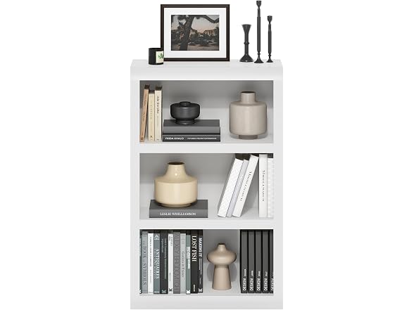 Furinno Rail 3-Tier Bookshelf White