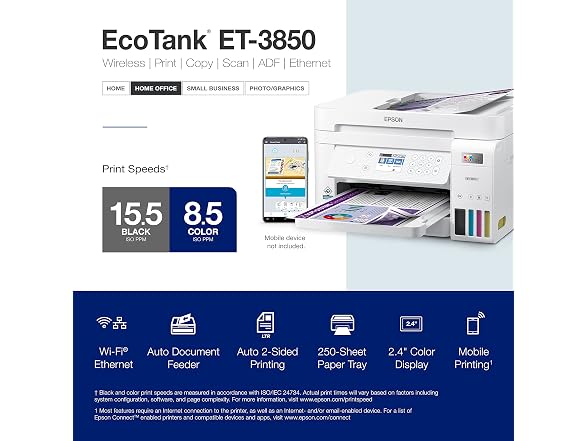 Epson EPSNT3850DSPrime Epson EcoTank ET3850 Wireless
