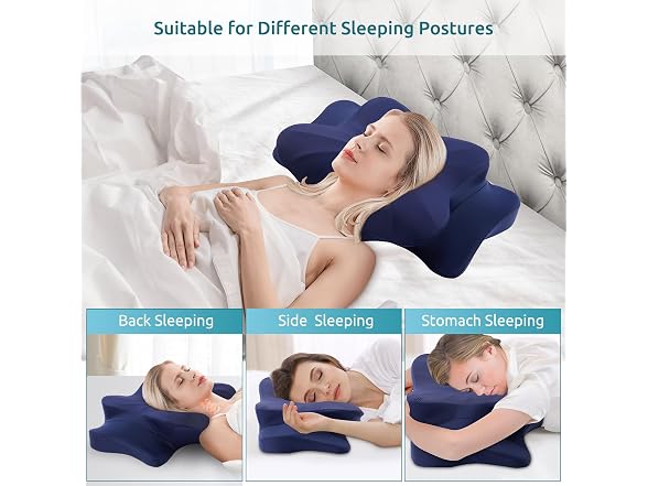 DONAMA Cervical Pillow Darkblue Standard