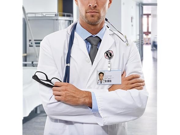 Bclelct A-Z Letter Badge Reels Holder