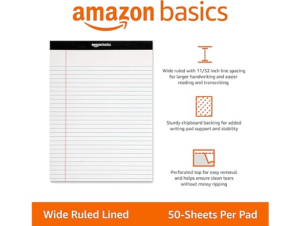 Amazon Basics 50-Sheet Legal Note Pad