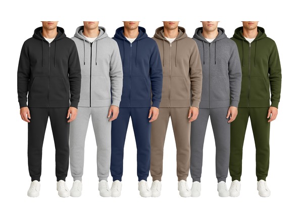 Mens Fleece-Lined Hoodie & Jogger Sets
