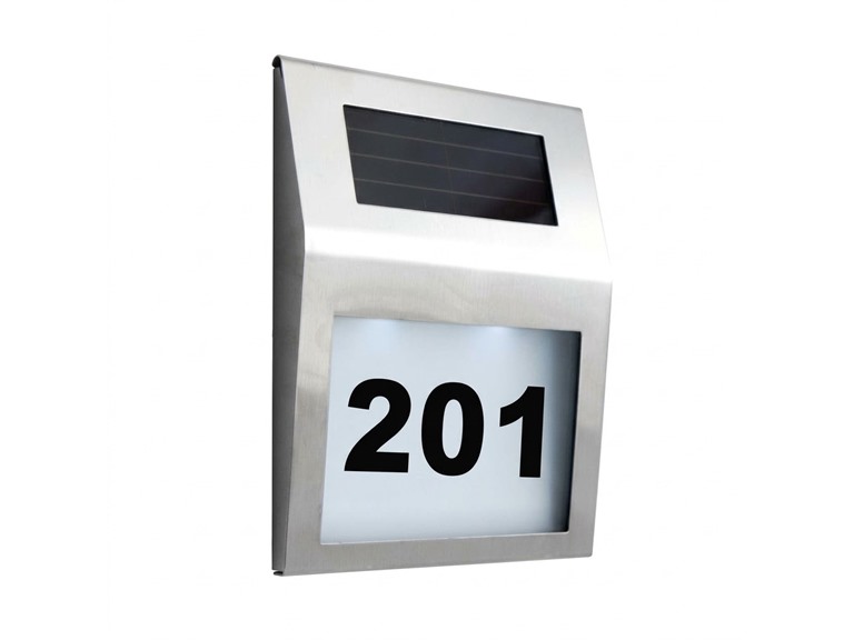 Solar Address Sign - Aluminum