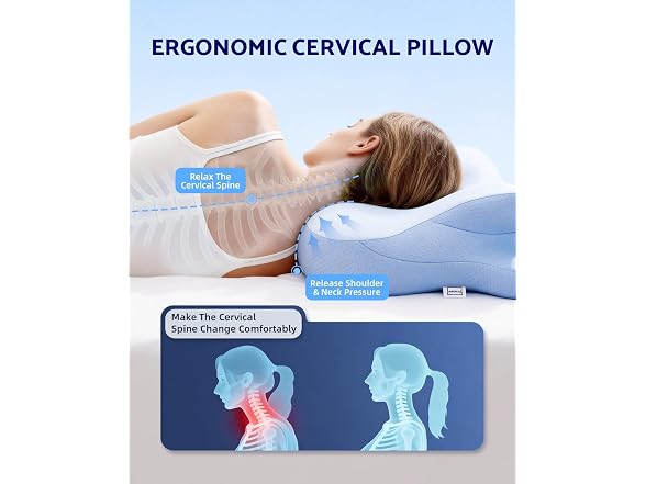 finbuco Cervical Neck Pillow, Contour