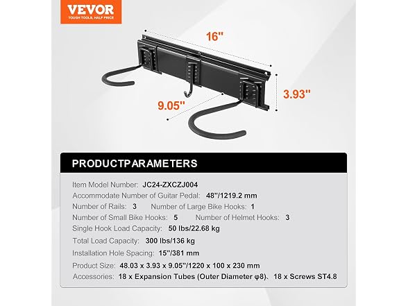 VEVOR 6x Bike Storage Rack