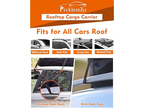 FIVKLEMNZ Car Rooftop Cargo Carrier