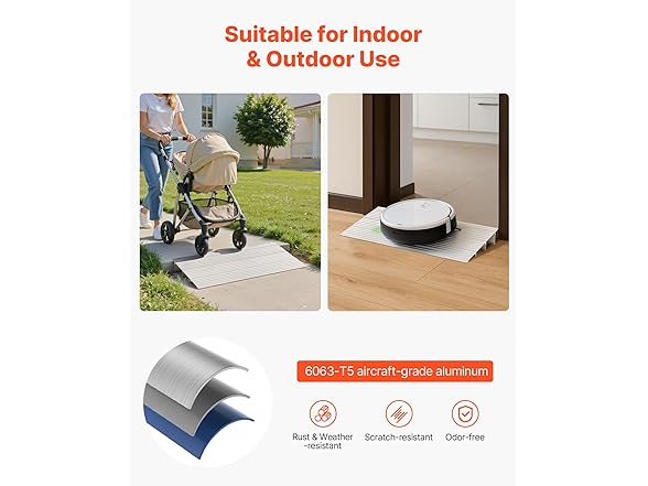 VEVOR Door Threshold Ramp, 3" Rise