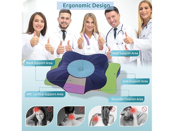 DONAMA Cervical Pillow Darkblue Standard