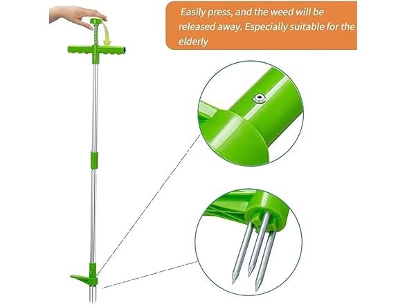 JecTz GAR-61 Stand Up Weed Puller Long Handle