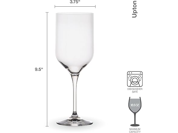 Mikasa Upton Lead-Free Cabernet Red Wine Glasses, Set of 4, 18.5 Ounce - Gallery 3