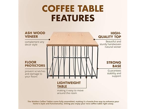 LeisureMod Walden Coffee Table