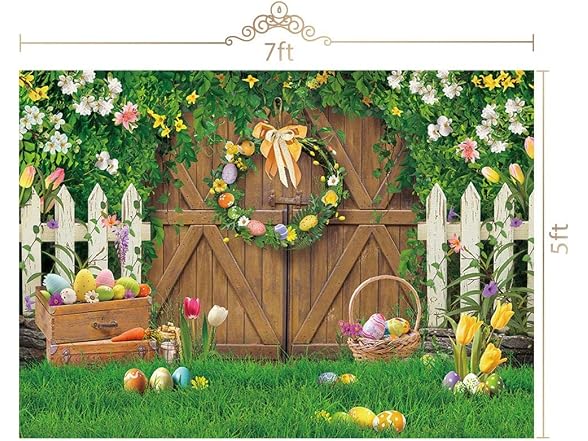 Maijoeyy Vinyl 7x5ft Green Easter