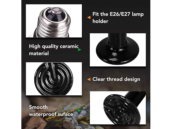 Simple Deluxe 100W 2-Pack Ceramic Reptil