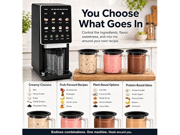 KIKIELF 10-in-1 Ice Cream Maker