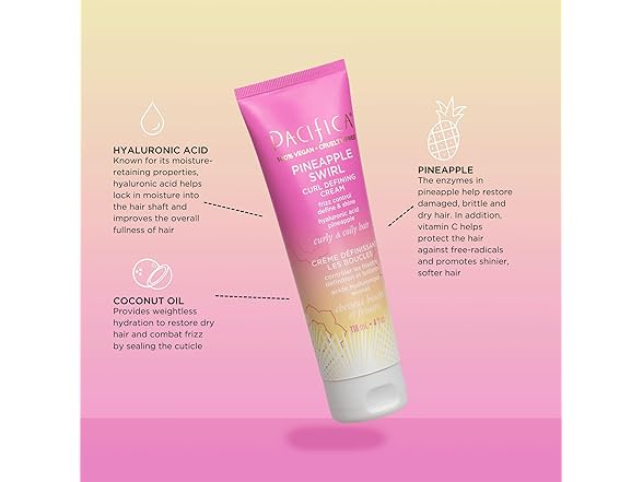 Pacifica Pineapple Swirl Curl Defining Cream