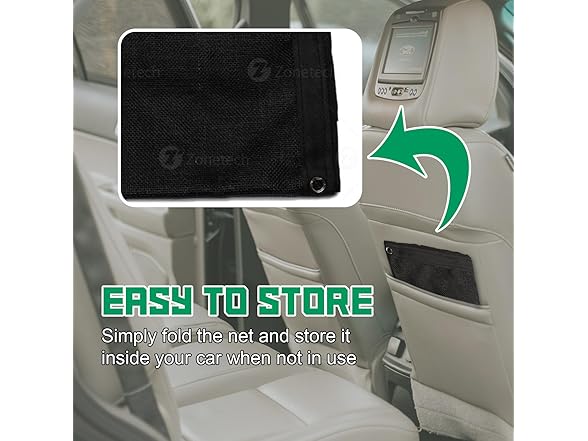Zone Tech PE0007 Back Seat Pet Mesh Net Large