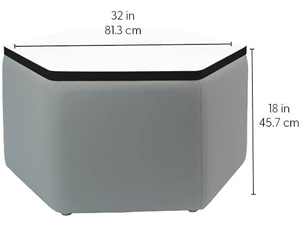 FDP Pro Hexagon Dry-Erase Ottoman